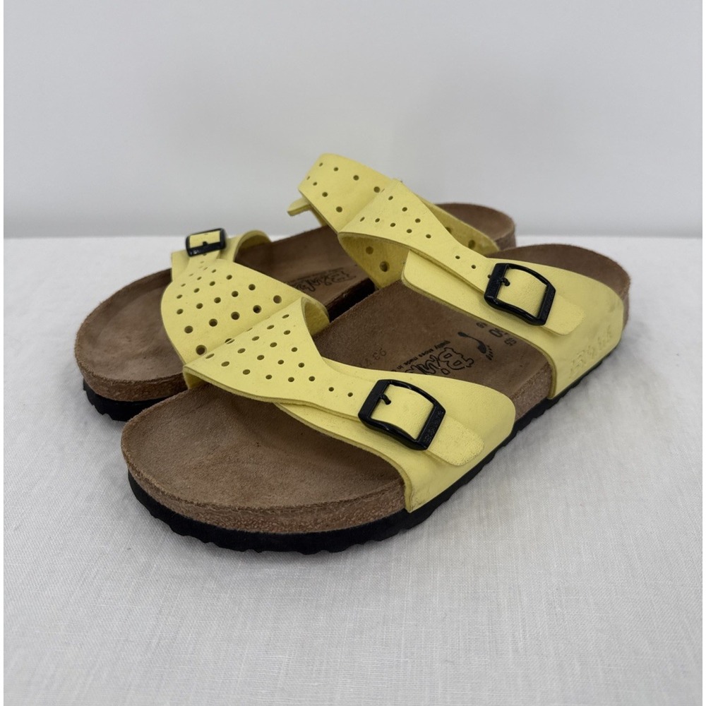 Birki's by Birkenstock Womens Freeport Yellow Vegan Sandals Size 39/8 Narrow
